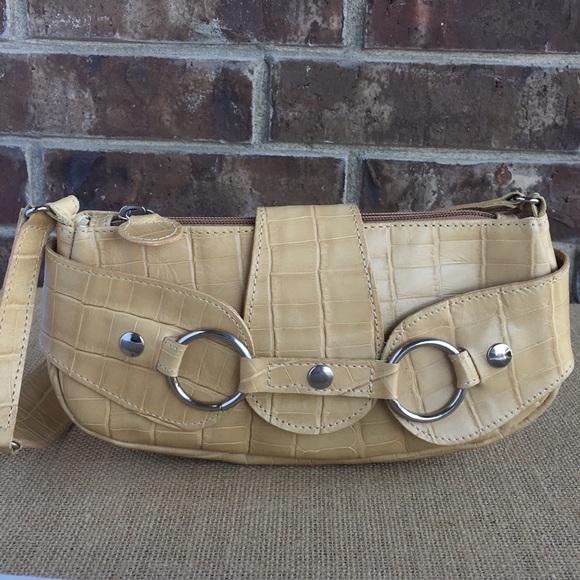Abaco Croc Embossed Leather Bag - Picture 1 of 8